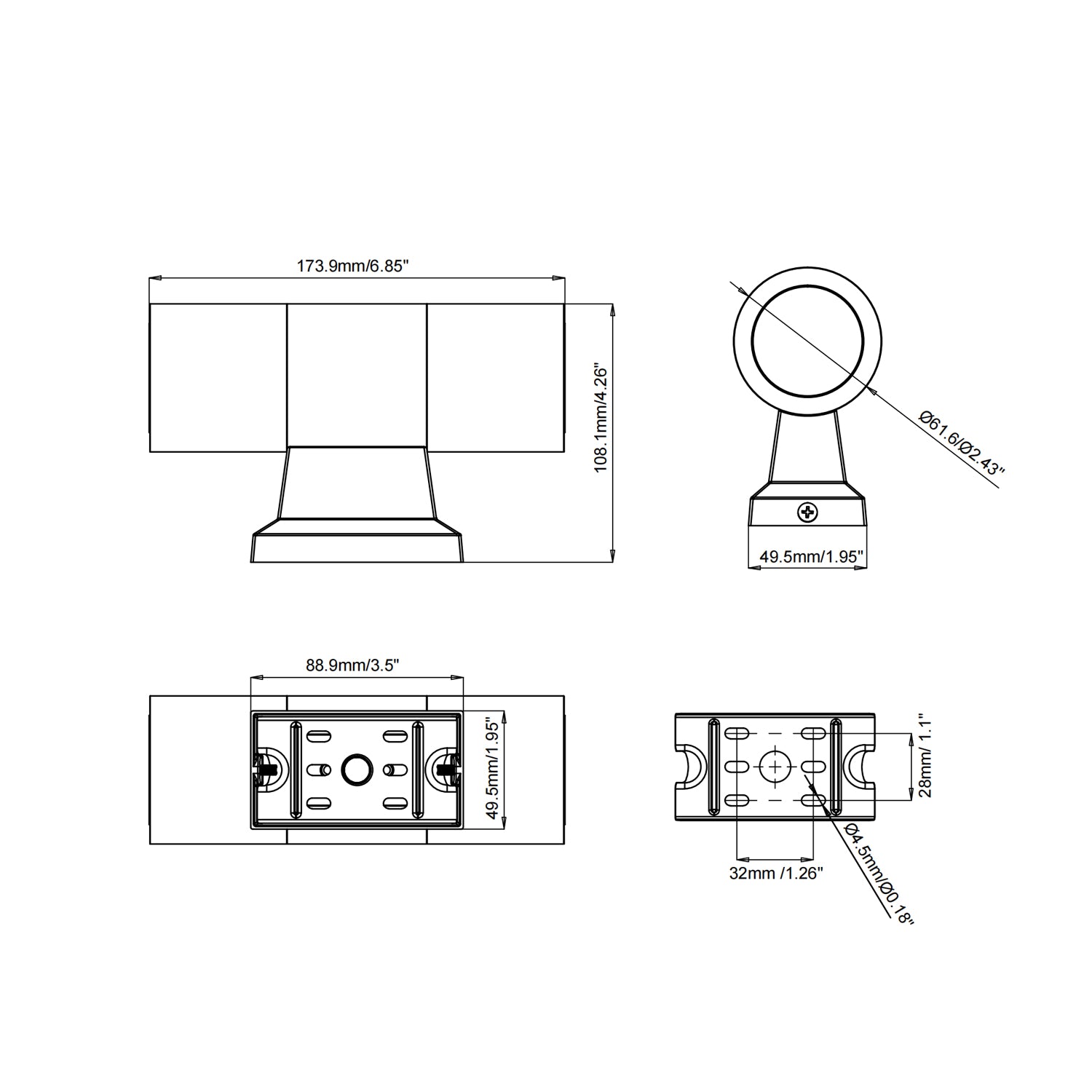 RWL01B MR16 WALL LIGHT